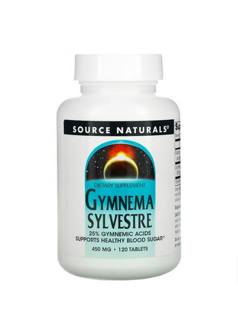 Натуральная добавка Gymnema Sylvestre 450 mg, 120 таблеток Source Naturals (293479334)