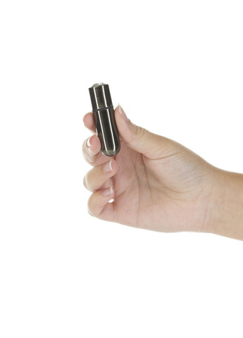 Вибропуля First-Class Bullet 2.5″ with Key Chain Pouch, Gun Metal, 9 режимов вибрации PowerBullet (316231732)
