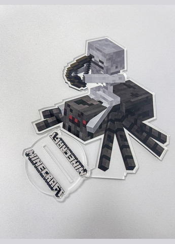 Акриловая коллекционная фигурка Minecraft Майнкрафт Скелет на пауке 15 см No Brand (339618279)