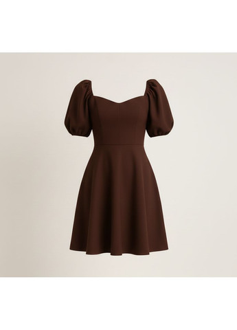 Коричнева повсякденний, вечірня, кежуал класична і стильна жіноча сукня в шоколадному кольорі No Brand