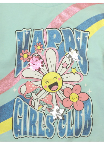 Infinity kids світшот малюнок бірюзовий повсякденний трикотаж