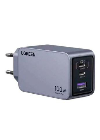 Зарядний пристрій Nexode Pro X757 100W GaN (2хUSB-C+USB-A) Gray (25874) Ugreen (372011839)