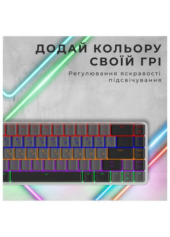 Клавіатура (MK122R) GAMEPRO MK122R Red Swich Low Profile Wireless Dark Gray (357491167)