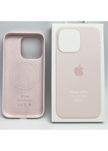 Чехол на 15 PRO Silicone Case Magsafe Full open camera магнитный для айфона 15 О Dusty pink No Brand (369137622)