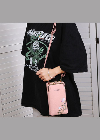 Жіноча міні сумочка клатч із вишивкою, маленька сумка-гаманець на плече No Brand (334729576)