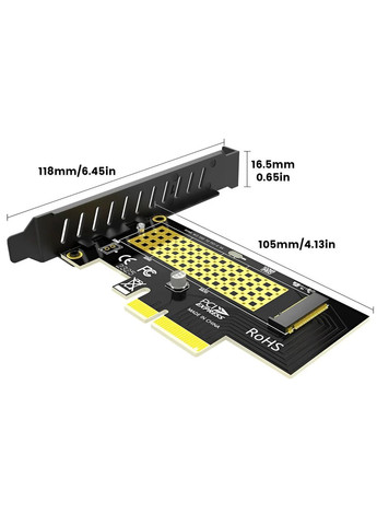 Адаптер M.2 NVME до PCIe 4.0 3.0 SSD карта розширення PCIe 4.0 X4 X8 X16 64 Гбіт/с для настільних ПК JEYI (362946984)