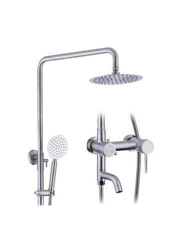 Душевая система EKO16A-01, поворотный излив - переключатель на лейку/душ, нержавеющая сталь Wezer (372994920)