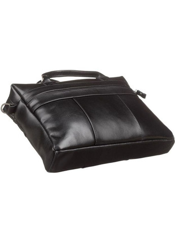 Сумка портфель через плечо для мужчин из натуральной кожи для документов А4 с отделением для ноутбука Черный 40564 Shvigel (361400980)