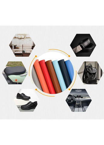 Универсальная самоклеящаяся экокожа для ремонта одежды мебели и авто размер 50×100 см черная No Brand (349810520)