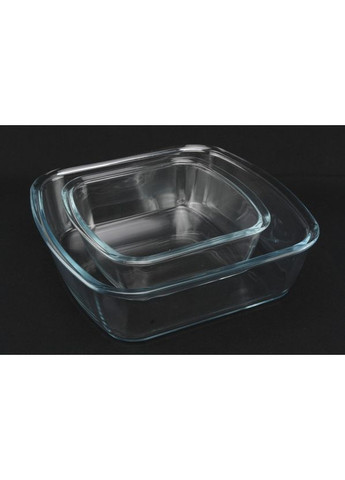 Набор стеклянных квадратных лотков 2шт 1085 A-Plus (315825183)