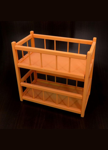 Кровать для кукол из дерева Золушка грейпфрут (КРТ-000354) No Brand (328605694)