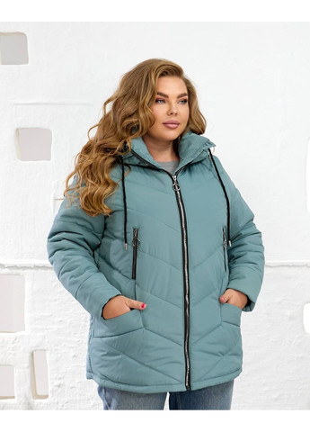 Мятная зимняя зимняя куртка из плащевки эми с утеплителем. куртка-пальто DK/DL Мода без кордонів