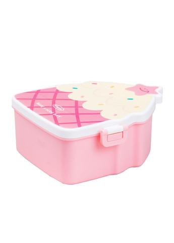 Ланч-бокс детский со столовыми приборами Cake 20*18*8 см, розовый TS Kitchen (324070436)