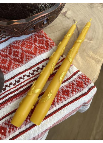 Медова столова свічка з голубами ручної роботи Hand Made (368828611)