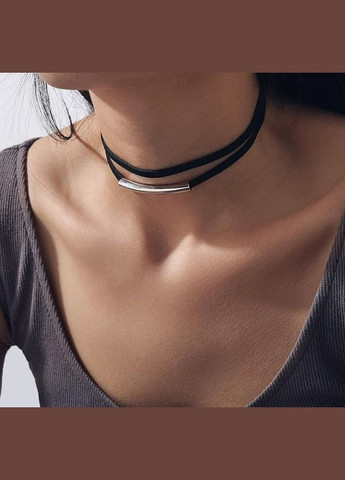 Чокер Колье замшевое двуслойное No Brand (331621036)