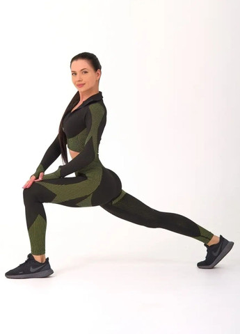 Спортивний костюм трійка: топ, рашгард та лосини 3 в 1 (70059) FitFiesta (329193868)