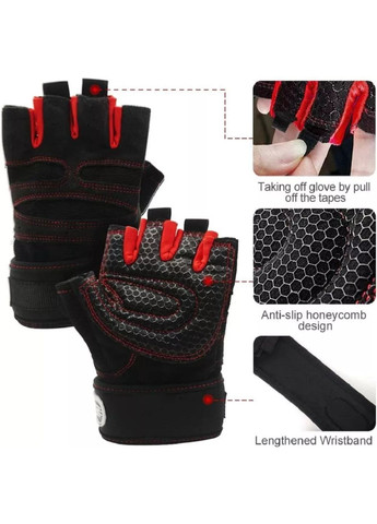 Спортивные перчатки для фитнеса, тренажерного зала с защитой запястья No Brand (366890846)