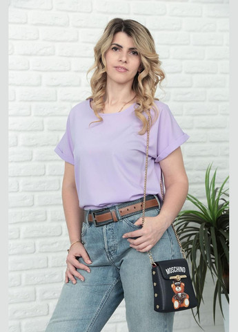 Лавандова літня блузка футболка вільного крою Fashion Girl