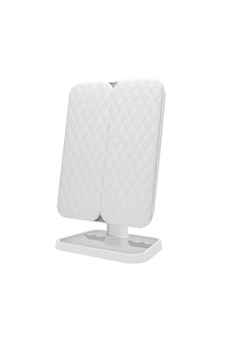 Косметическое зеркало с LED подсветкой, поворотом 90°, органайзером и удобным хранением Белый Salon Professional (364684925)