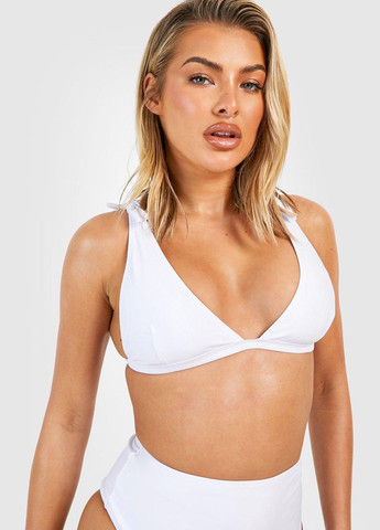 Білий літній купальник (ліф та трусики) роздільний Boohoo