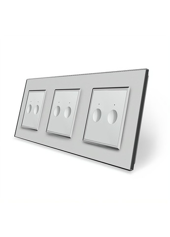 Сенсорний прохідний/перехресний вимикач Sense 6 сенсорів (2-2-2) сірий скло (VL-C7FC2S/FC2S/FC2S-6IP) Livolo (370971456)