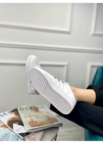 Білі Осінні кросівки чоловічі adidas samba white silver адідас самба No Brand