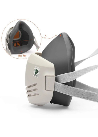 Респіратор напівмаска STRONG ST-AX з фільтрами KN90 (10 шт.) 3М (315516462)