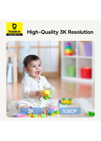 IP-камера видеонаблюдения Security P1 Indoor Camera 3K White EU (S0TV012132) Baseus P1 3K (372684342)