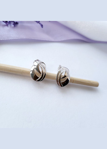 Серебряные серьги Завиток без камней серебро 925 пробы Родированное 53021р 3,00г No Brand (306741906)