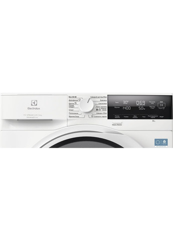 Стиральная машина фронтальная, 8кг, 1600, A, 60см, дисплей, пара, инвертор, universaldose, белый Electrolux (368631442)