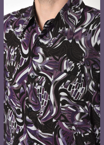 Фиолетовая кэжуал рубашка с рисунком Let's Shop