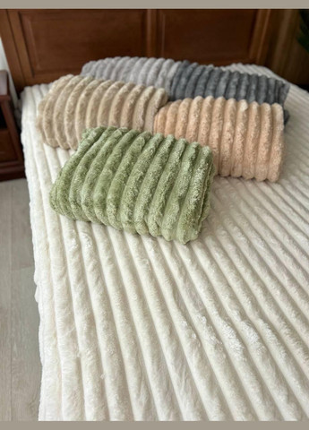 Теплий плед шарпей м'який плюшевий Молочний (П4К-Mpled002-06) No Brand (306633079)