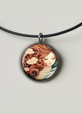 Набір підвіска (кулон) та брелок Дівчина #03 (подарунковий набір) No Brand (332633747)