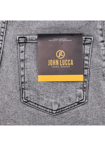 Мужские джинсовые шорты серые вареные свободный крой арт. 928-272 JOHN LUCCA (401917834)
