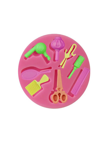 Силіконовий молд Перукарня 8 см рожевий Jannet молди (336904521)