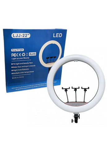 Кольцевая LED Лампа RL-18 45 см + 3 держателя + Штатив 210см 3 режима света, сенсорная с пультом Ring Light (351359193)