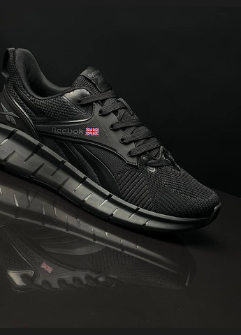 Чорні Осінні кросівки чоловічі reebok No Brand Zig Kinetica All Black