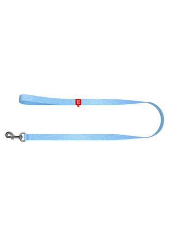 Повідець для собак з відновленої бавовни Re-cotton світловідбивний S Ш 15 мм Дл 150 см Блакитний WAUDOG (364750583)