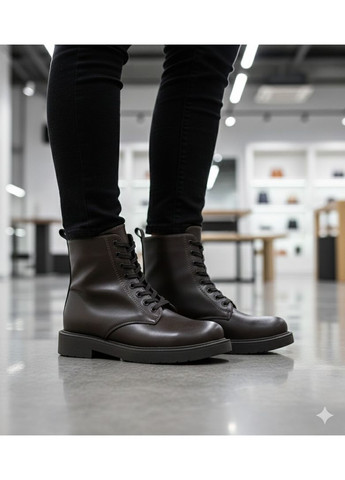 Зимние женские зимние ботинки из натуральной кожи на меху, коричневые. Paradize