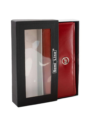 Гаманець жіночий шкіряний RFID Red (P8273-2) Semi Line (363045042)