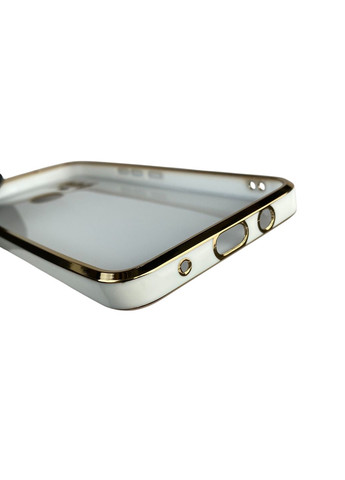 Чехол для Spark 7 Go KF6m с кольцом MagSafe с золотой окантовкой на техно спарк 7 го белый gs1 Tecno (366228129)