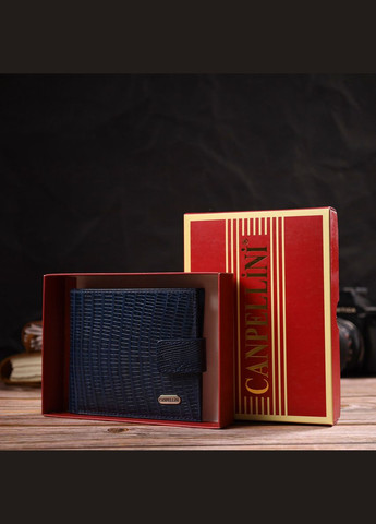 Мужской кошелек из натуральной кожи горизонтального формата с тиснением 21767 Canpellini (331913407)