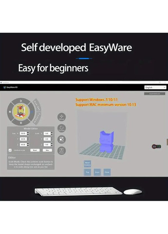 3D-принтер EasyThreed K7 FDM 100x100x100 мм PLA TPU для начинающих и детей, портативный, USB TF карта China (354827460)