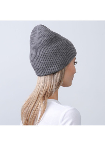 Шапка біні жіноча вовна сіра ЯРЕМА LuckyLOOK 683-013 (322791163)