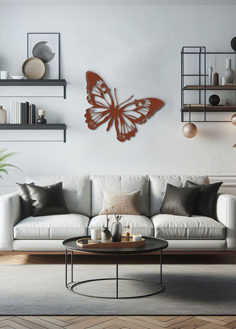 Деревянный декор для комнаты, декоративное панно на стену "Большая бабочка", минималистичный стиль 20х23 см Woodyard (292112633)
