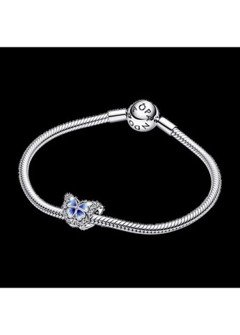 Серебряный шарм Пандора Блестящая голубая бабочка 790761C01 Kabluchka (355346129)