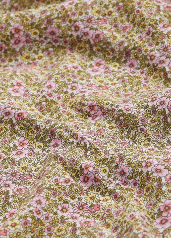 Розовое кэжуал платье H&M с цветочным принтом