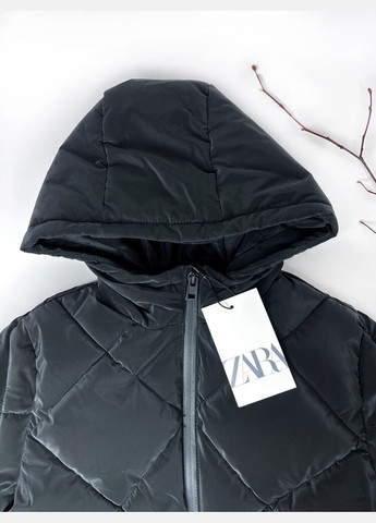 Черная демисезонная куртка 122 см черный артикул л783 Zara