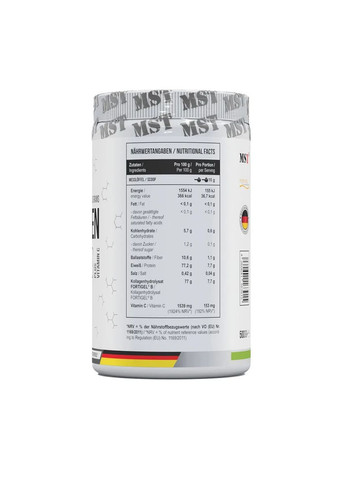 Гідролізат яловичого колагену Collagen Peptides + Vitamin C зелене яблуко 500 г MST (361115067)