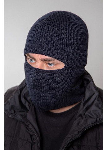 Чоловіча шапка-балаклава в'язана "Трій" з підворотом Braxton (366031741)